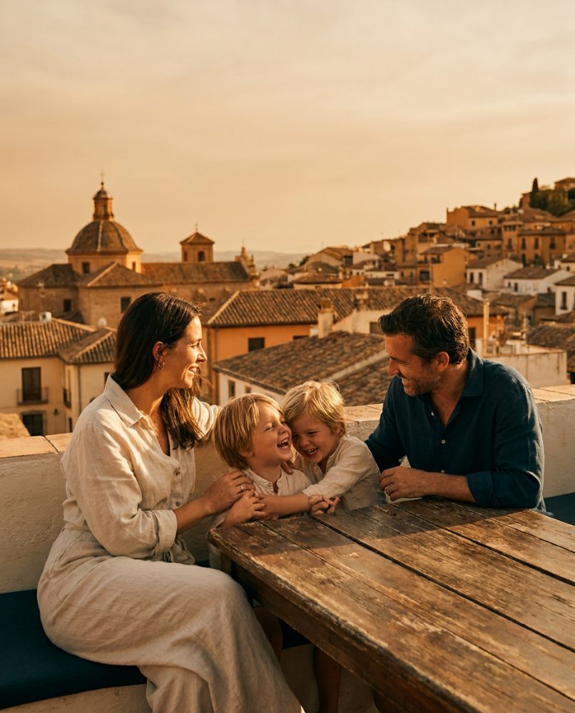 The Torrelier family at home in Spain